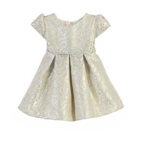 NEW SWEET KIDS girl's pleated special occasion dress in baby blue and gold